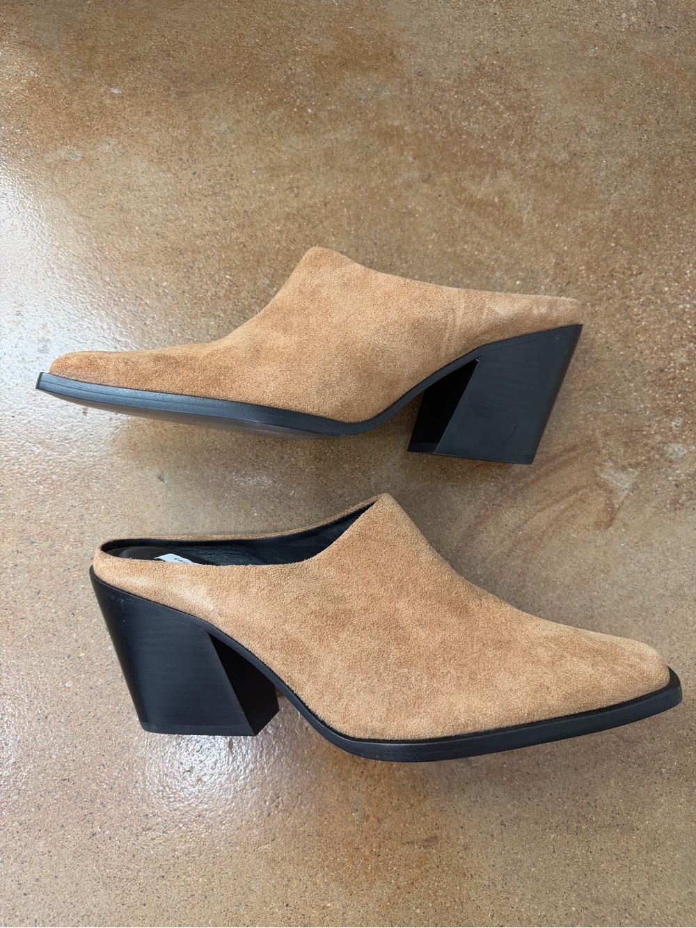 Rag & Bone Joni Suede Mule Brownwood Suede Block Heel EU 41 / US 10.5 - Picture 5 of 8